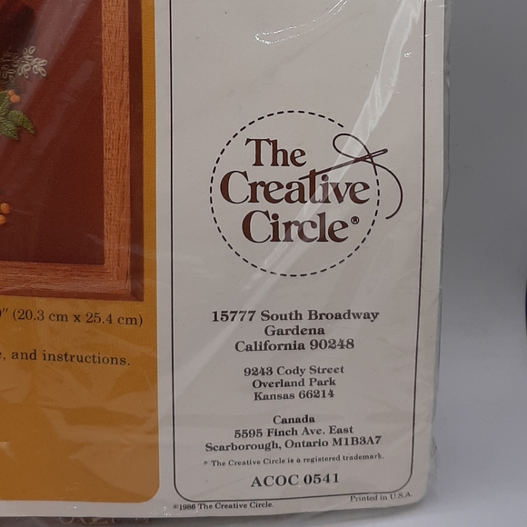 Vintage Crewel The Creative Circle 0541 Cattails & Daisies Brand New Sealed 1986 - Picture 4 of 5